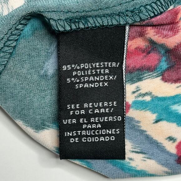 NWT MSK Laguna Mist Floral Print 3/4 Sleeve Shift Dress Womens Petite Size PXL - Picture 10 of 12